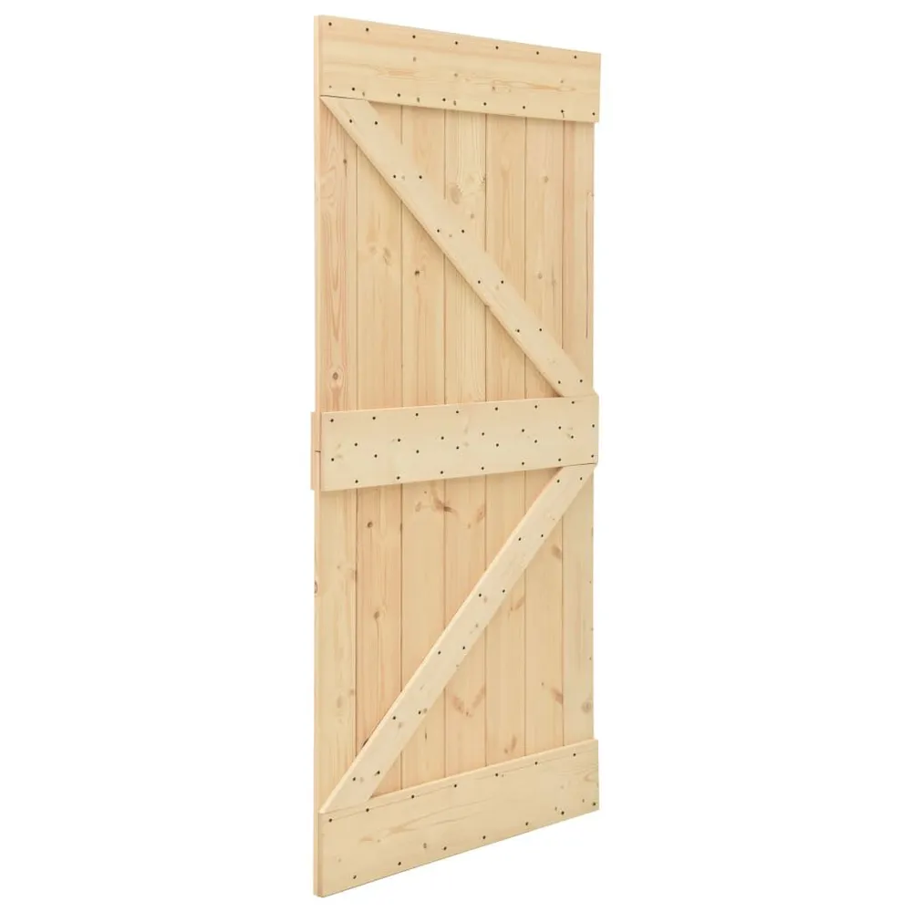 Drzwi, 80x210 cm, lite drewno sosnowe