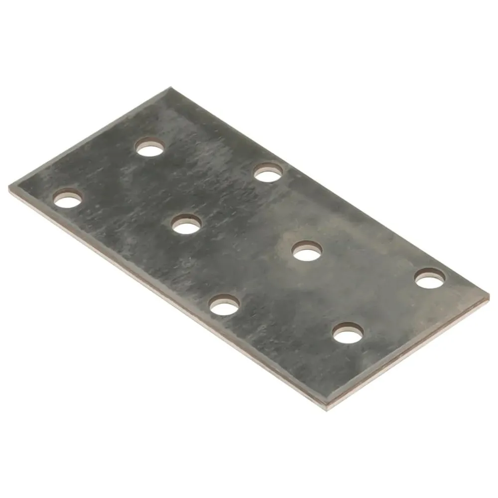 Płytki perforowane, 60 szt., 2 mm, 80x40 mm, stal ocynkowana