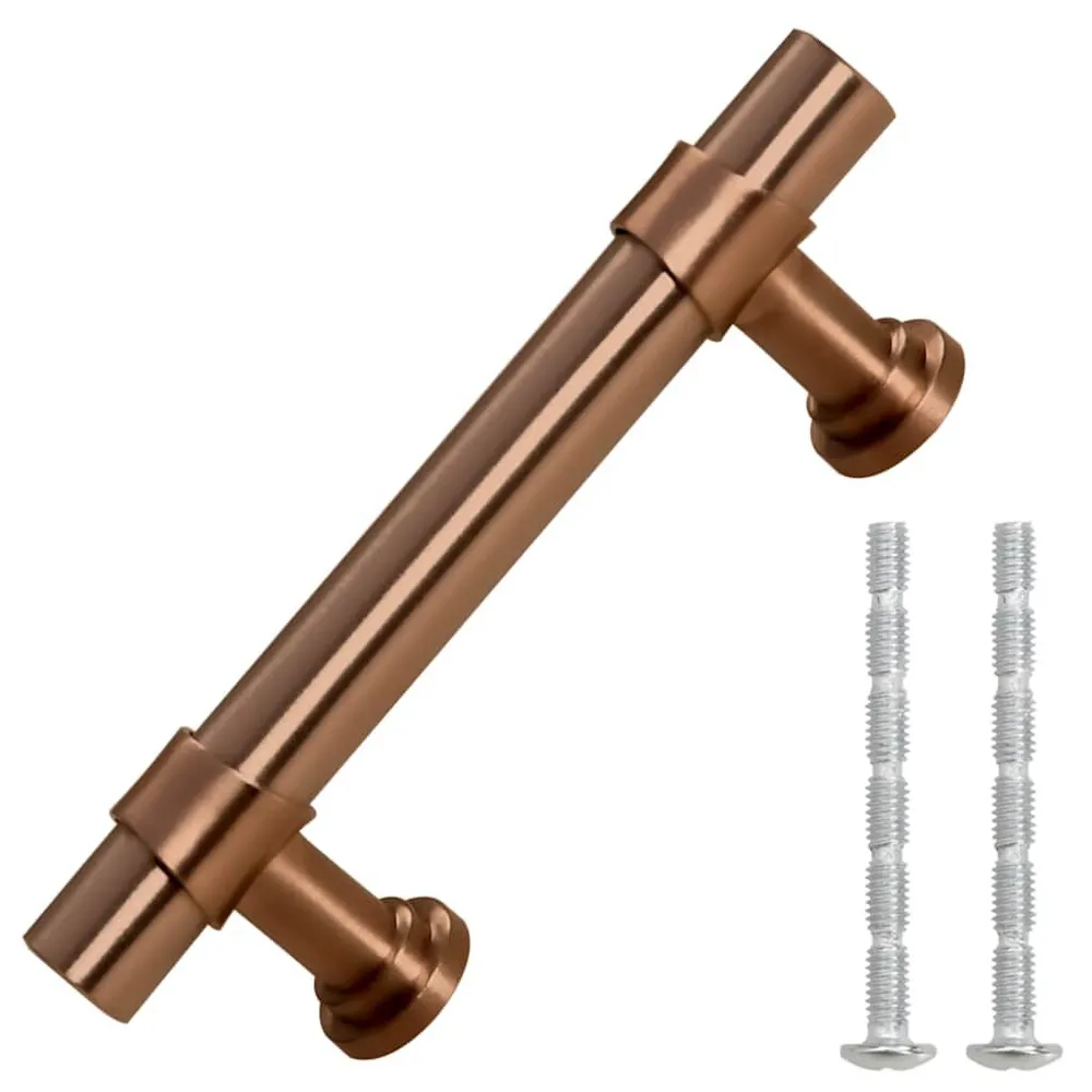 Uchwyty do szafek, 10 szt., brąz, 64 mm, stal nierdzewna