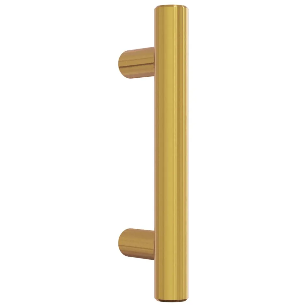 Uchwyty do szafek, 10 szt., złote, 64 mm, stal nierdzewna