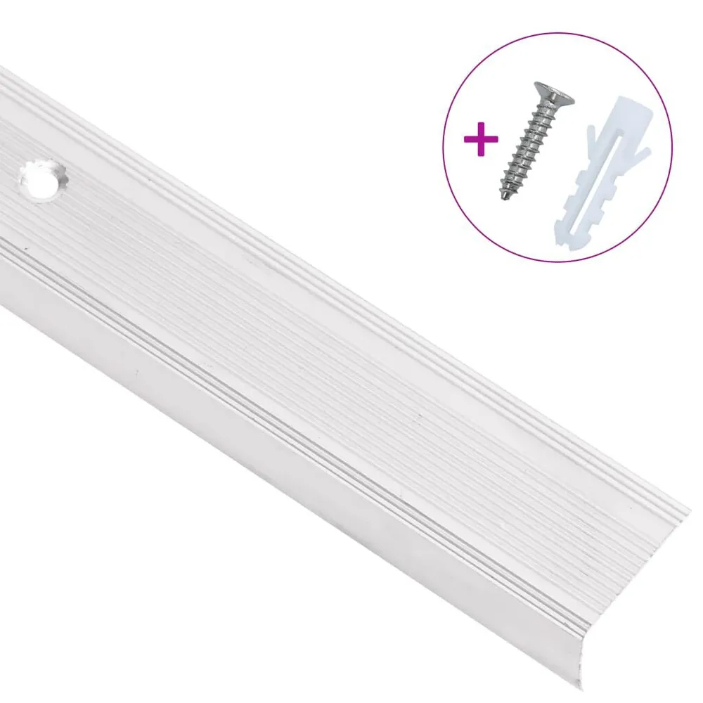 Listwy schodowe w kształcie litery L 30 szt. Aluminium 67 cm