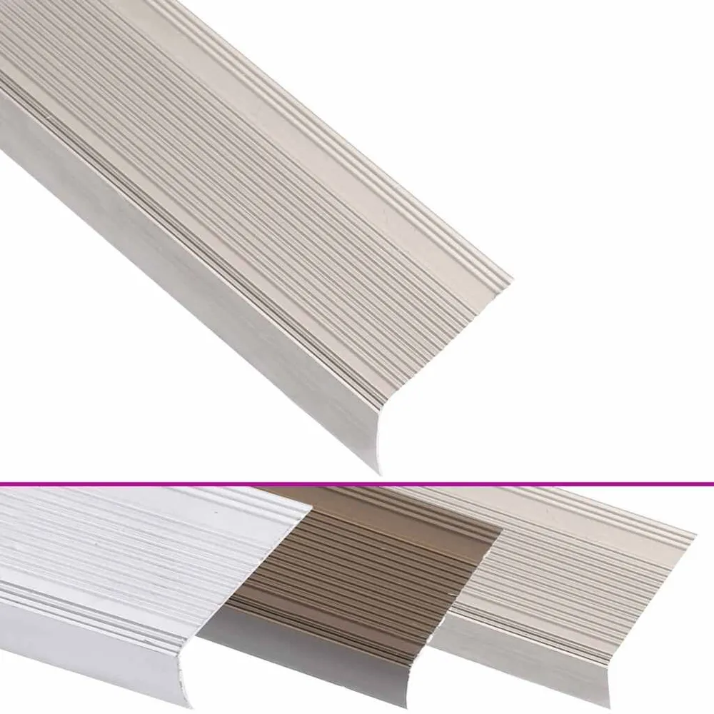 Listwy schodowe w kształcie litery L 15 szt. Aluminium 90 cm