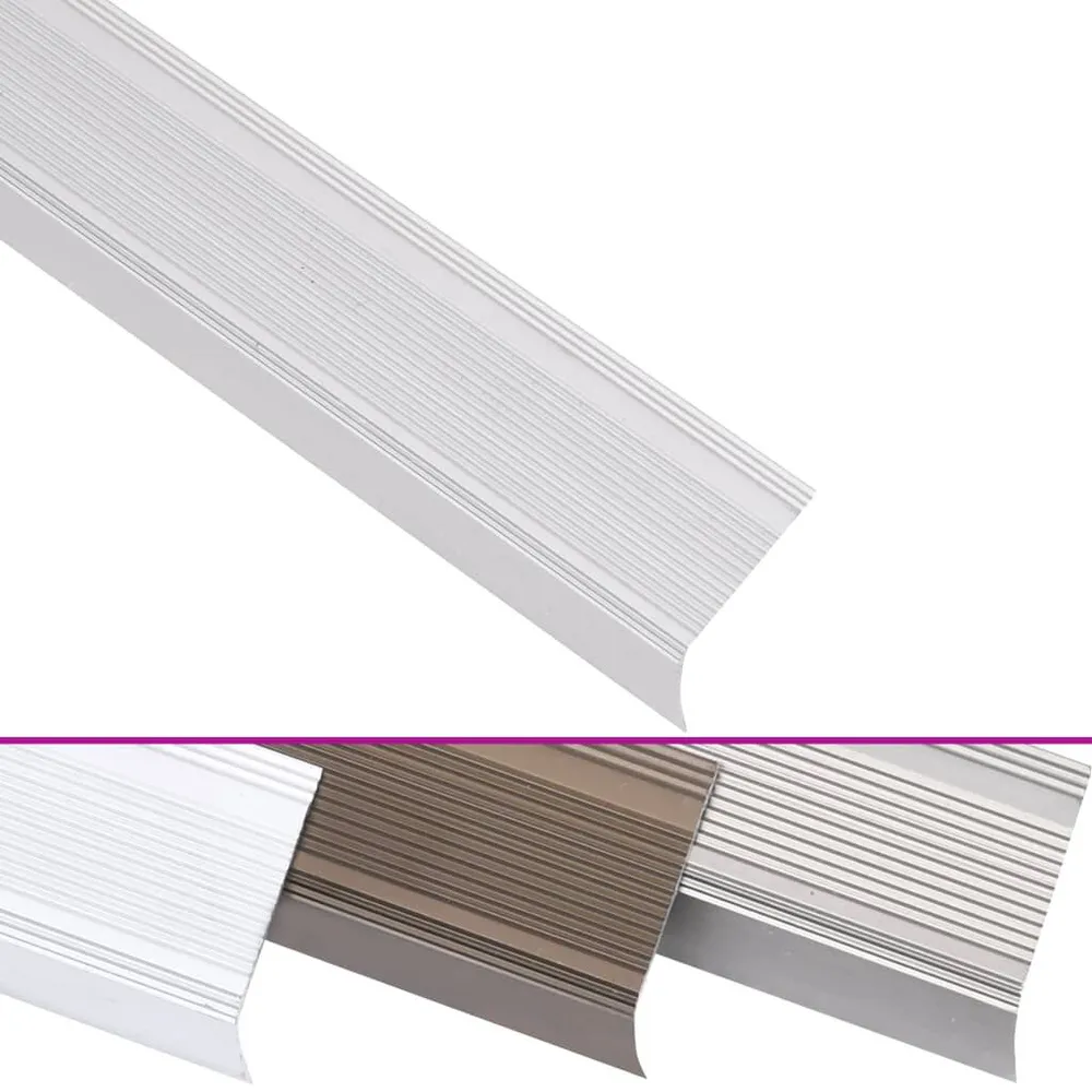 Listwy schodowe w kształcie litery L 15 szt. Aluminium 67 cm