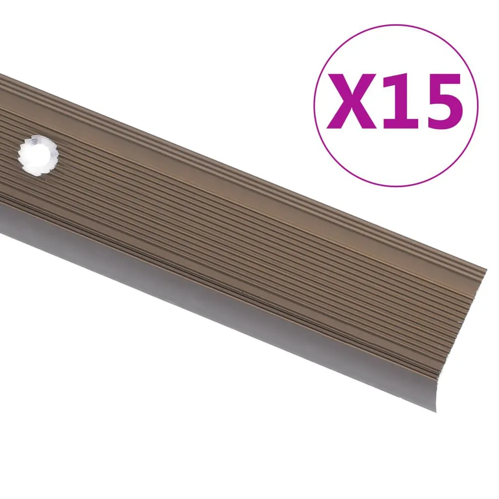 Listwy schodowe w kształcie litery L 30 szt. Aluminium 67 cm