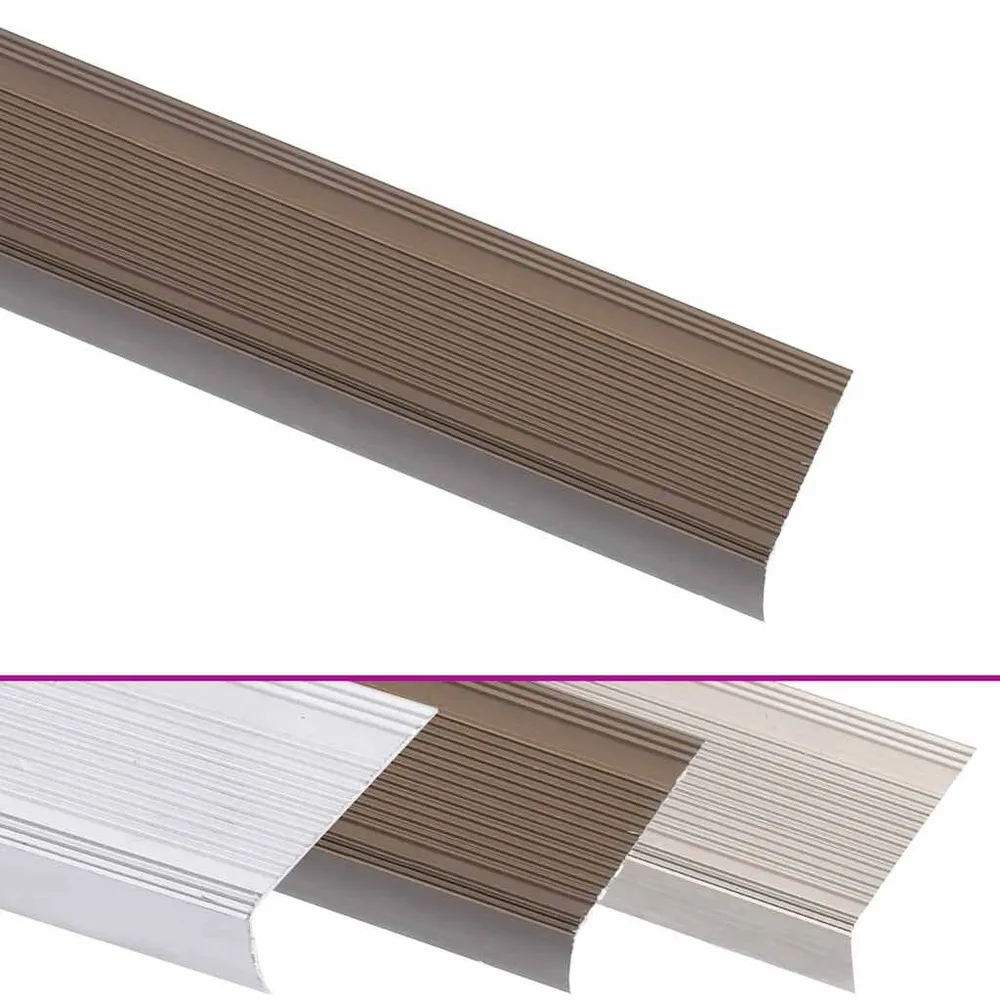 Listwy schodowe w kształcie litery L 15 szt. Aluminium 90 cm