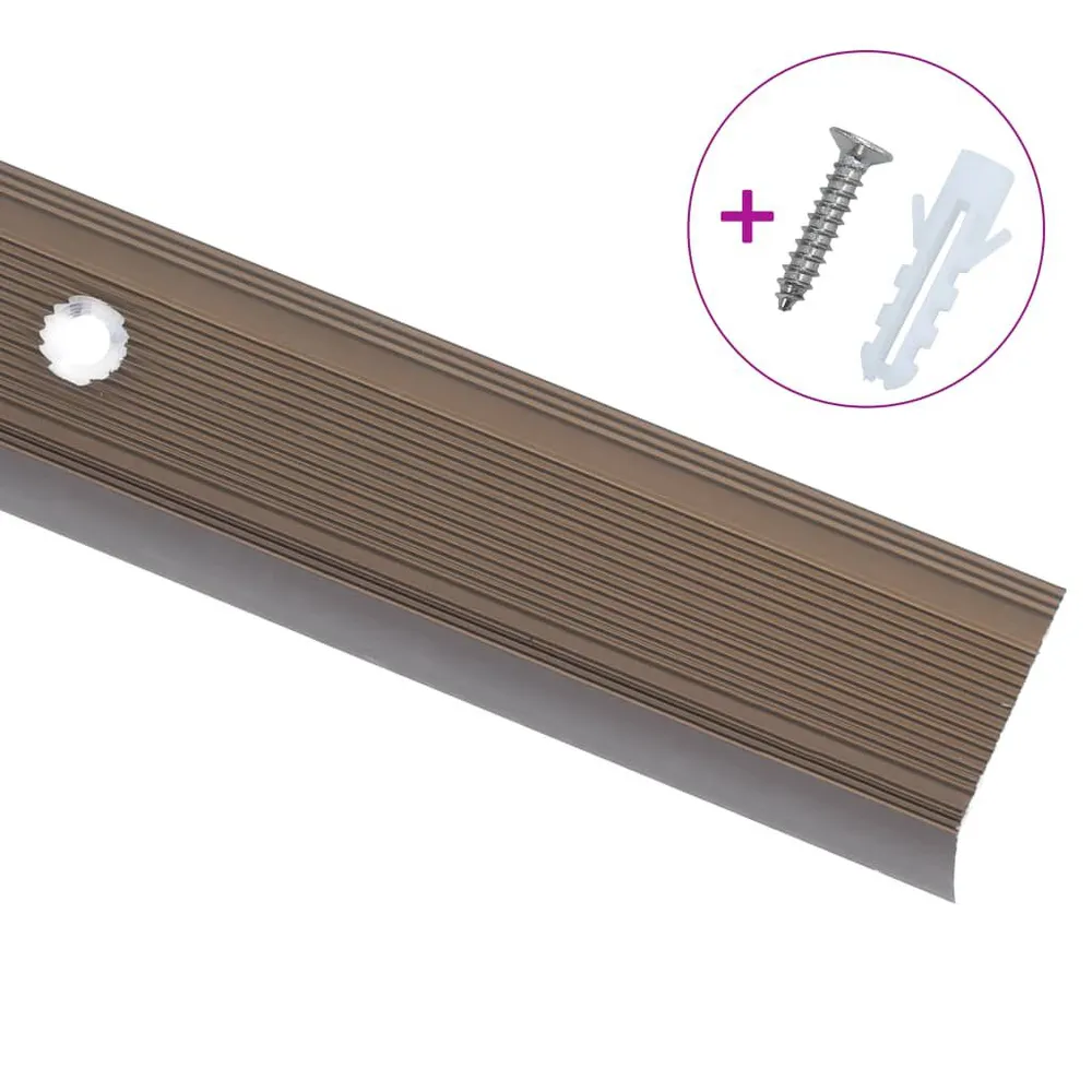 Listwy schodowe w kształcie litery L 10 szt. Aluminium 67 cm