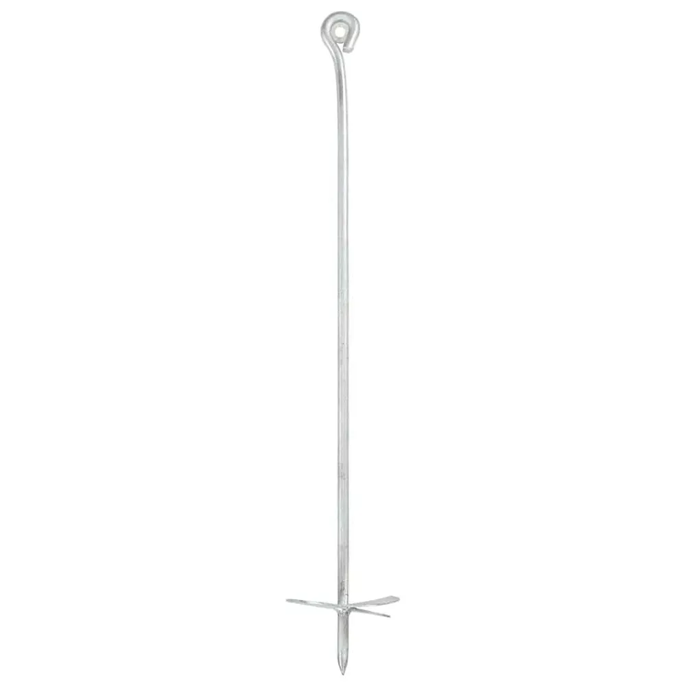Kotwy gruntowe, 4 szt., 10x60 cm, galwanizowany metal
