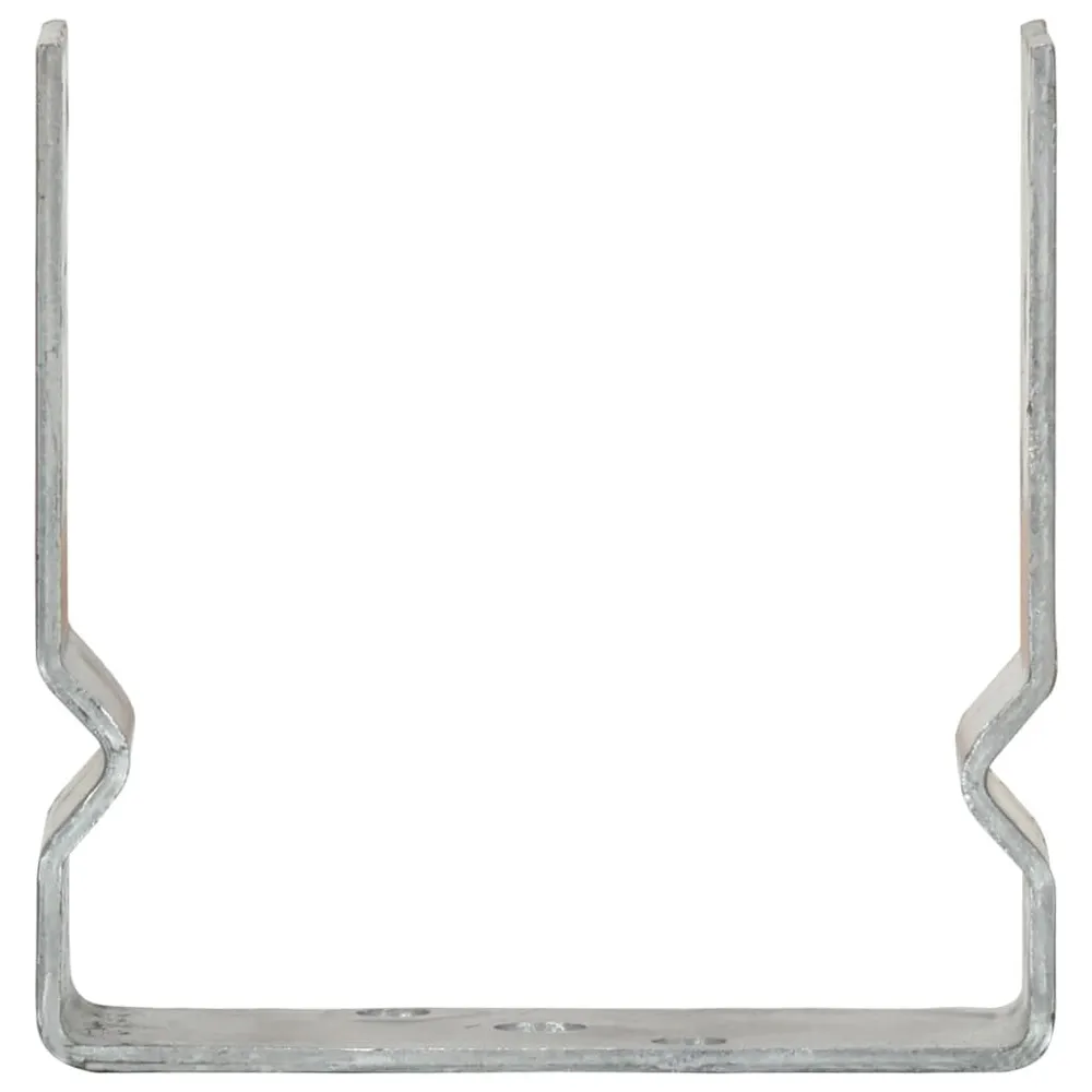 Kotwy do słupków, 2 szt., srebrne, 14x6x15 cm, stalowe