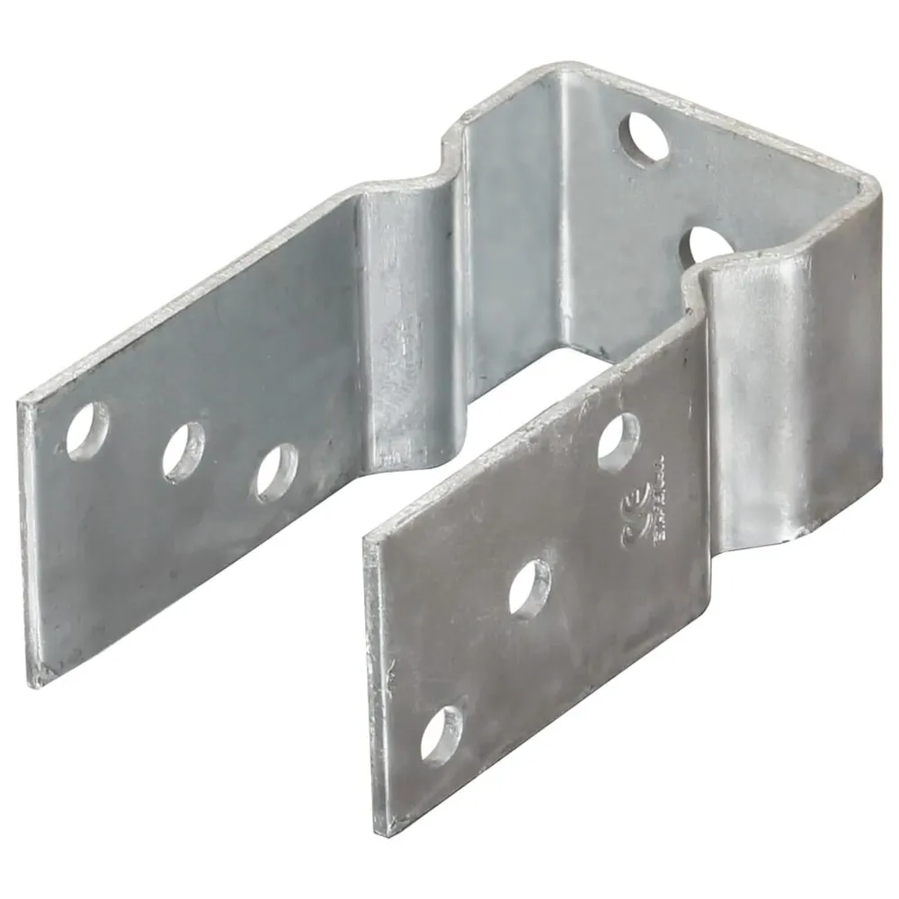 Kotwy do słupków, 12 szt., srebrne, 7x6x15 cm, stal