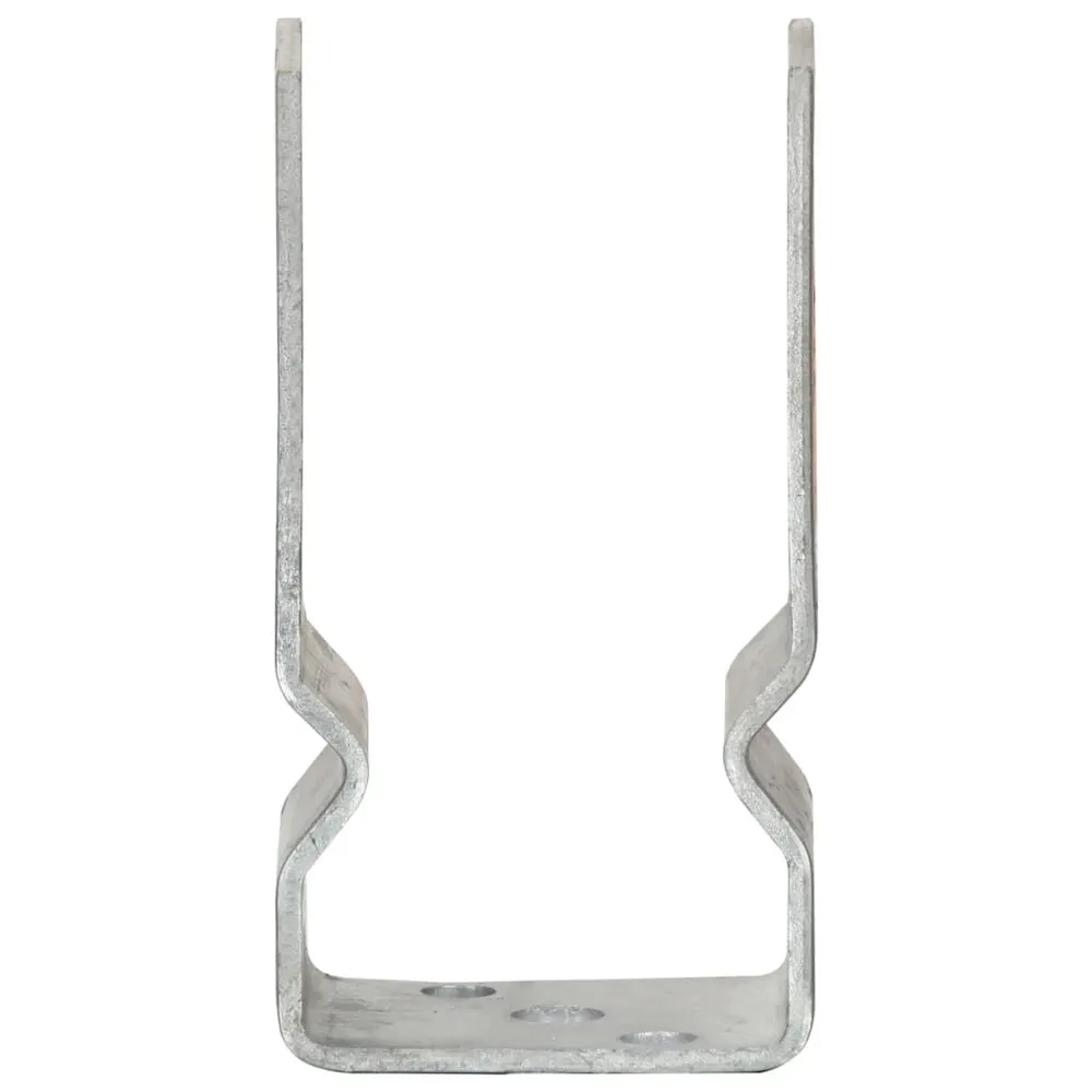 Kotwy do słupków, 12 szt., srebrne, 7x6x15 cm, stal