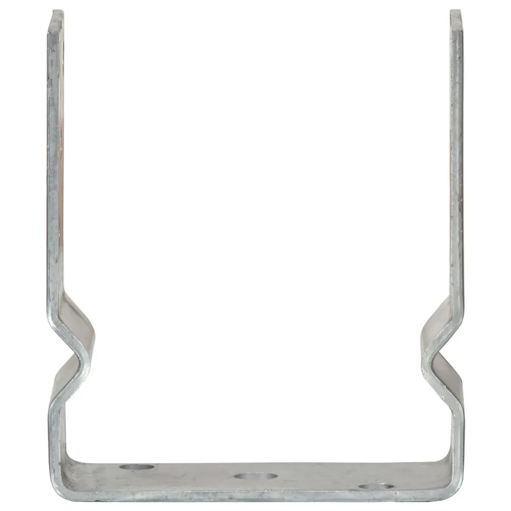 Kotwy do słupków, 6 szt., srebrne, 12 x 6 x 15 cm, stal