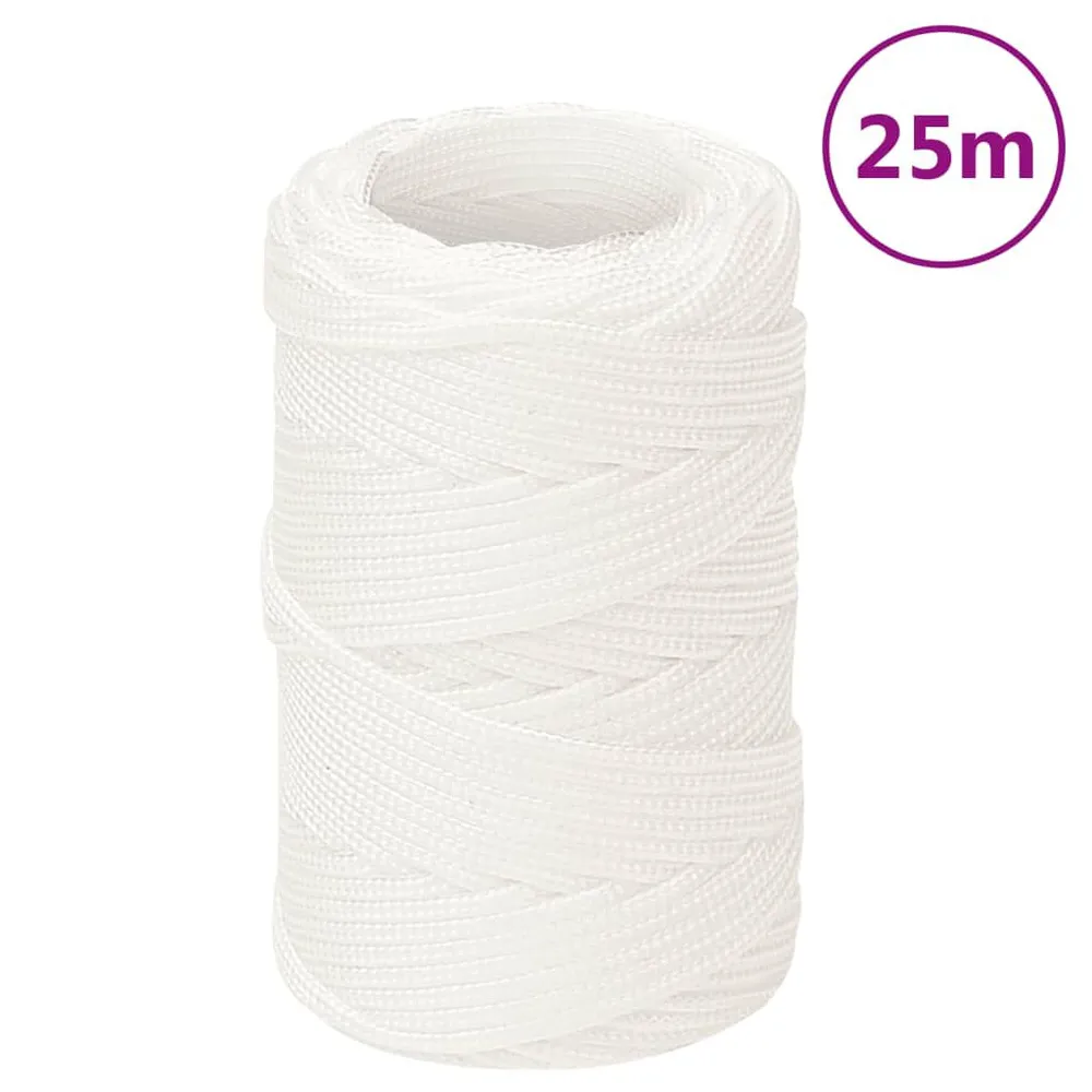 Linka żeglarska, biał jednolita, 2 mm, 25 m, polipropylen