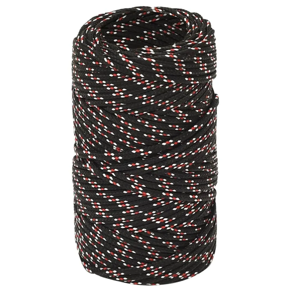 Linka żeglarska, czarna, 2 mm, 25 m, polipropylen