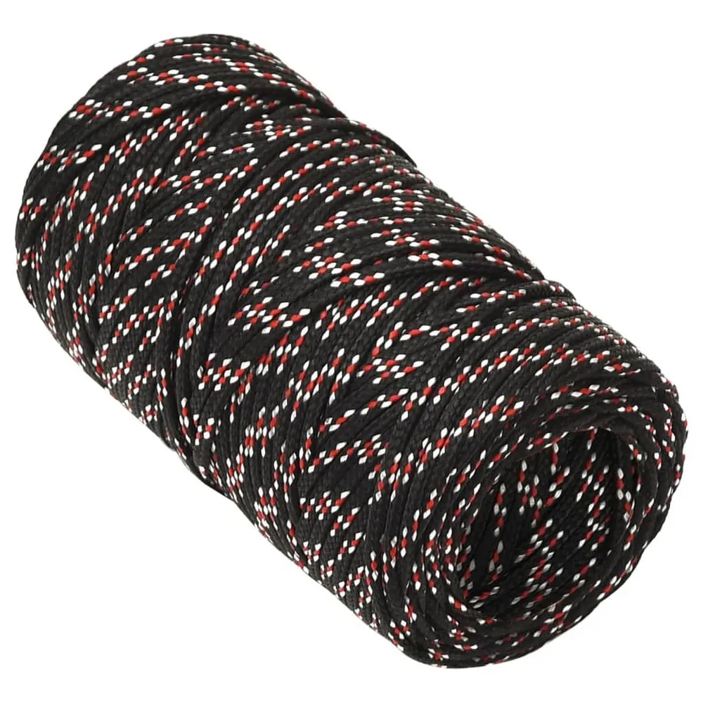 Linka żeglarska, czarna, 2 mm, 25 m, polipropylen