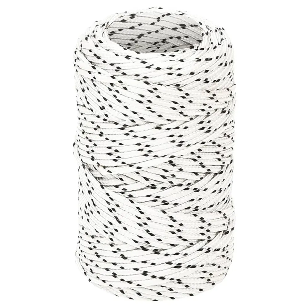 Pleciona linka żeglarska, biał, 2 mm x 25 m, poliester