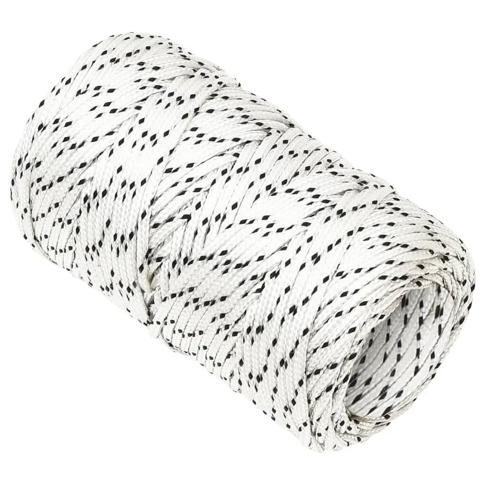 Pleciona linka żeglarska, biał, 2 mm x 25 m, poliester