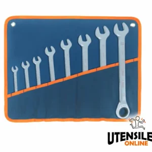 Abc Tools Zestaw 15 kluczy płasko-oczkowych z grzechotką 6-27 mm – w zestawie torba do przechowywania