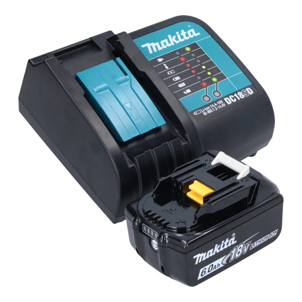 Akumulatorowa frezarka górnowrzecionowa Makita DRT 52 SG1 18 V 6 mm bezszczotkowa + 1x akumulator 6,0 Ah + ładowarka