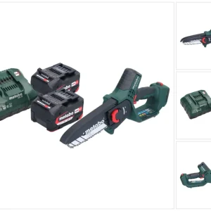Akumulatorowa pilarka do gałęzi Metabo MS 18 LTX 15 18 V 15 cm 5 m/s + 2x akumulator 4,0 Ah + ładowarka