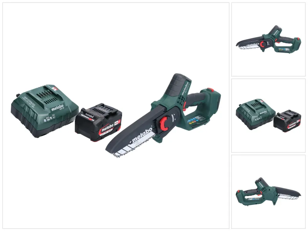 Akumulatorowa pilarka do gałęzi Metabo MS 18 LTX 15 18 V 15 cm 5 m/s + 1x akumulator 4,0 Ah + ładowarka