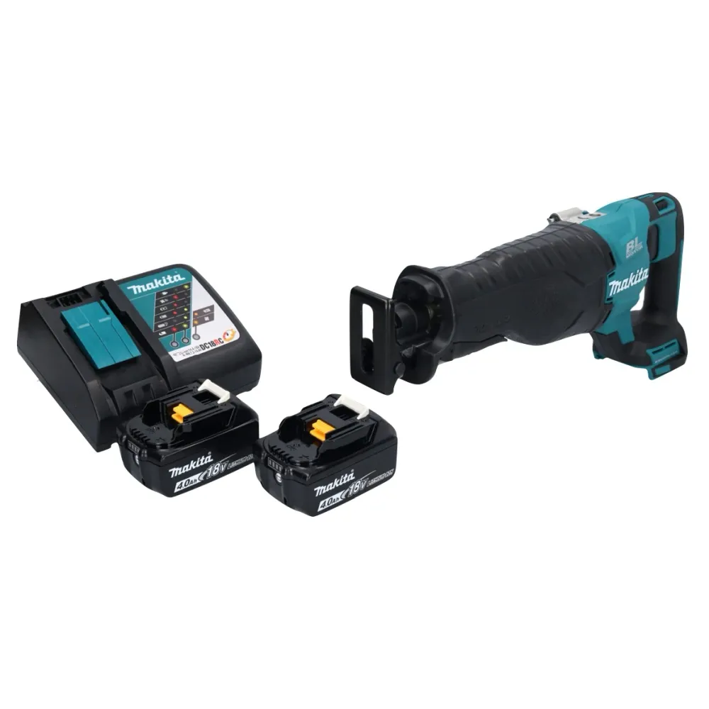 Akumulatorowa pilarka szablasta Makita DJR 187 RM 18 V bezszczotkowa + 2x akumulator 4,0 Ah + ładowarka