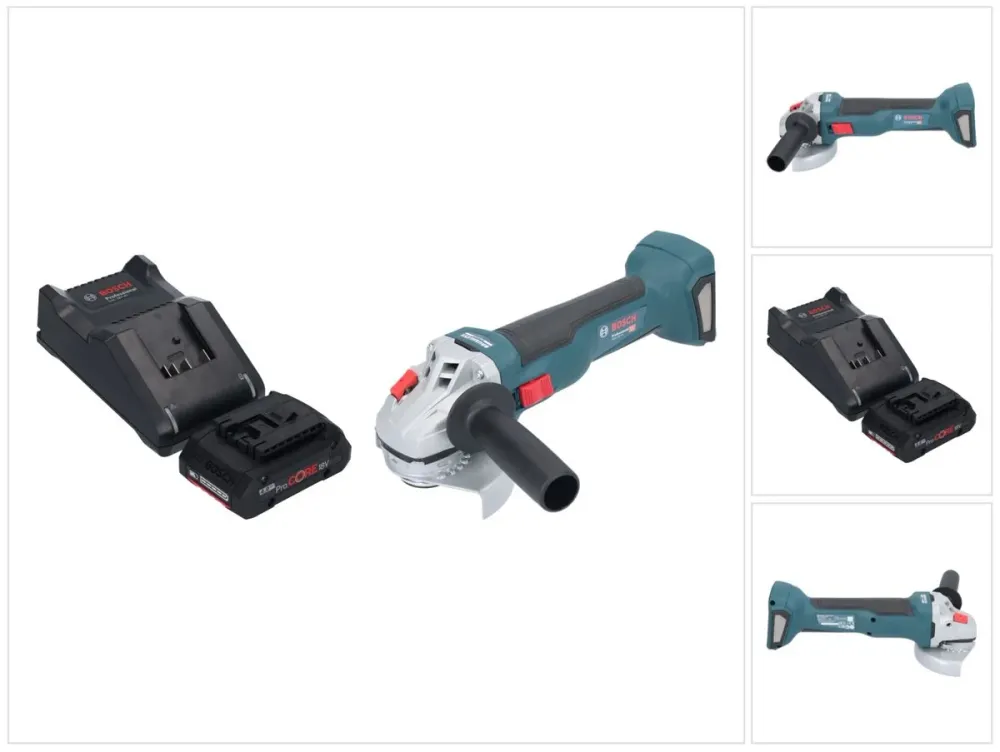 Akumulatorowa szlifierka kątowa Bosch GWS 18V-10 Professional 18 V 115 mm bezszczotkowa + 1x akumulator ProCORE 4,0 Ah + ł...
