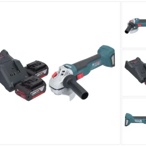 Akumulatorowa szlifierka kątowa Bosch GWS 18V-10 Professional 18 V 115 mm bezszczotkowa + 2x akumulator 4,0 Ah + ładowarka