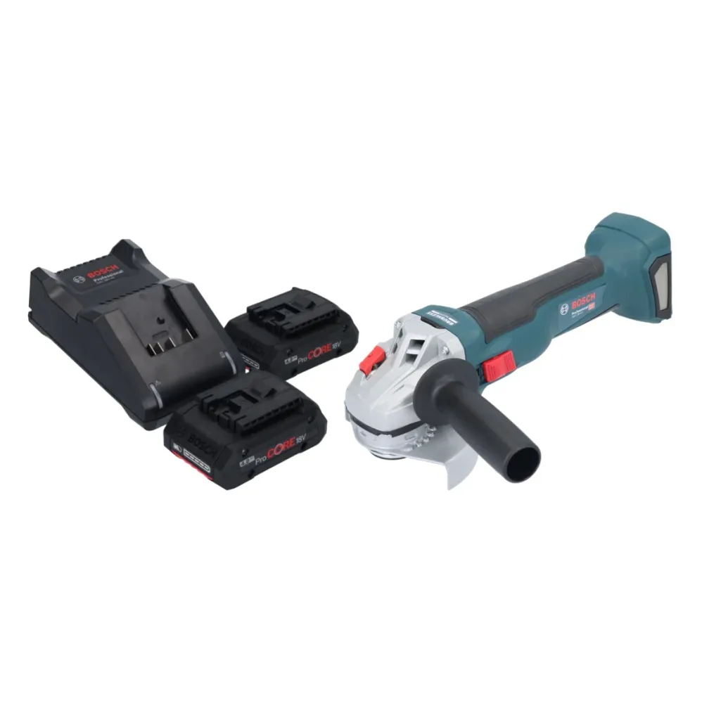 Akumulatorowa szlifierka kątowa Bosch GWS 18V-10 Professional 18 V 115 mm bezszczotkowa + 2x akumulator ProCORE 4,0 Ah + ł...