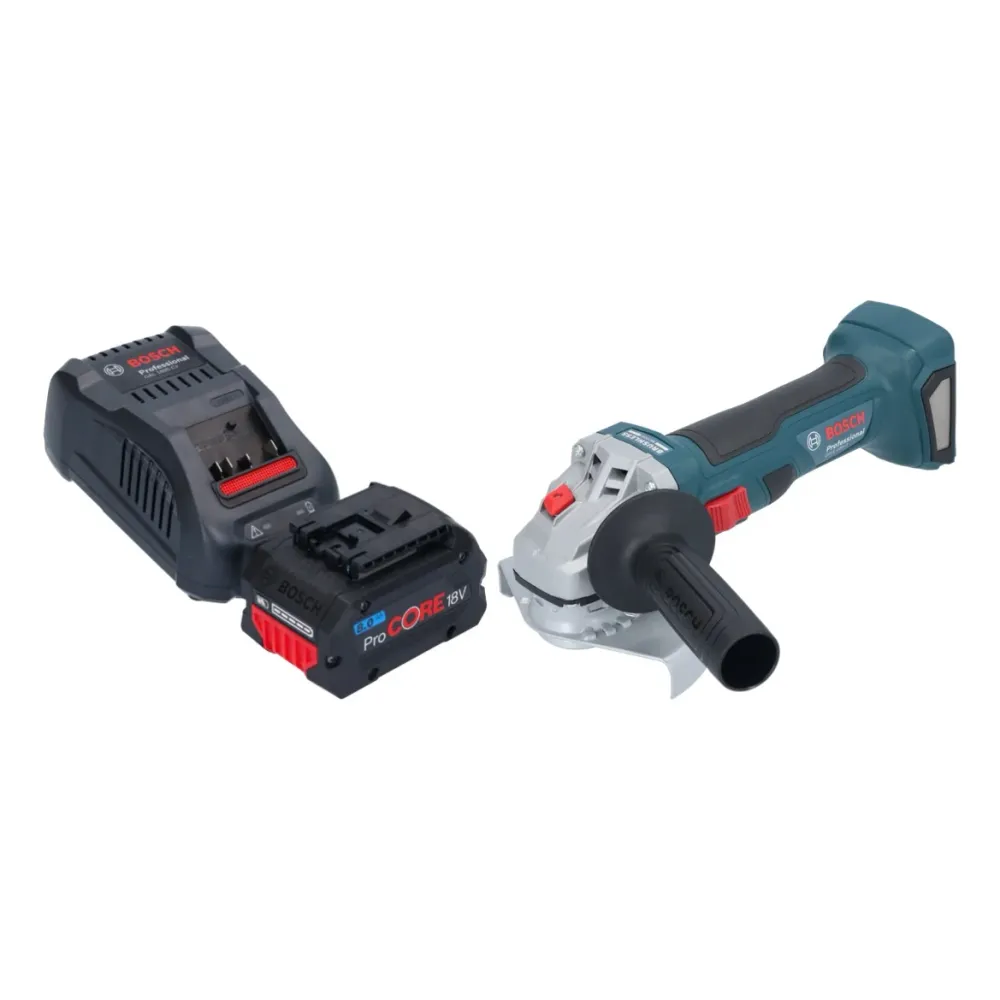 Akumulatorowa szlifierka kątowa Bosch GWS 18V-7 Professional 18 V 125 mm bezszczotkowa + 1x akumulator ProCORE 8,0 Ah + ła...