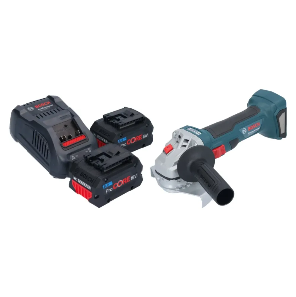 Akumulatorowa szlifierka kątowa Bosch GWS 18V-7 Professional 18 V 125 mm bezszczotkowa + 2x akumulator ProCORE 8,0 Ah + ła...