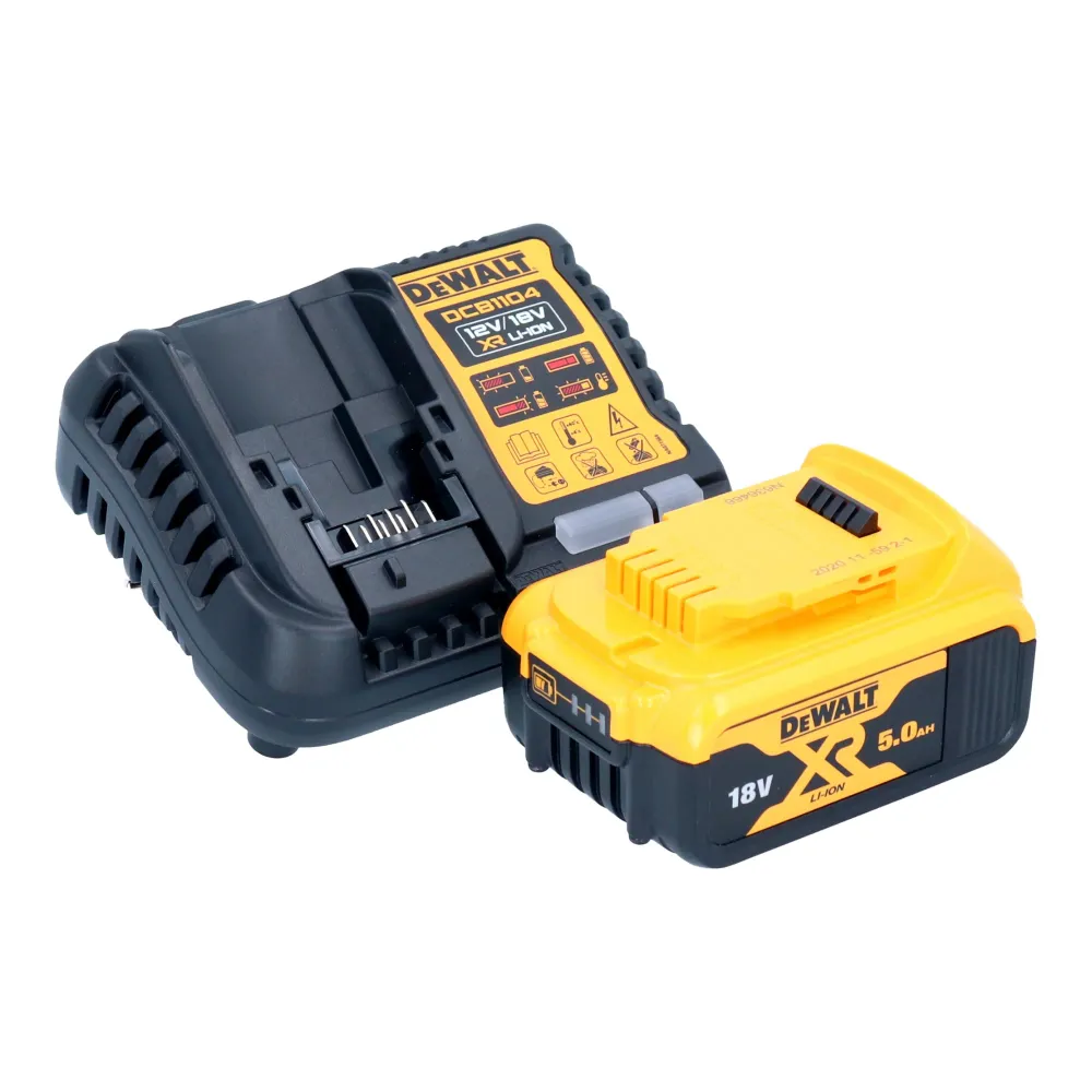 Akumulatorowa szlifierka kątowa DeWalt DCG 412 P1 18 V 125 mm + 1x akumulator 5,0 Ah + ładowarka