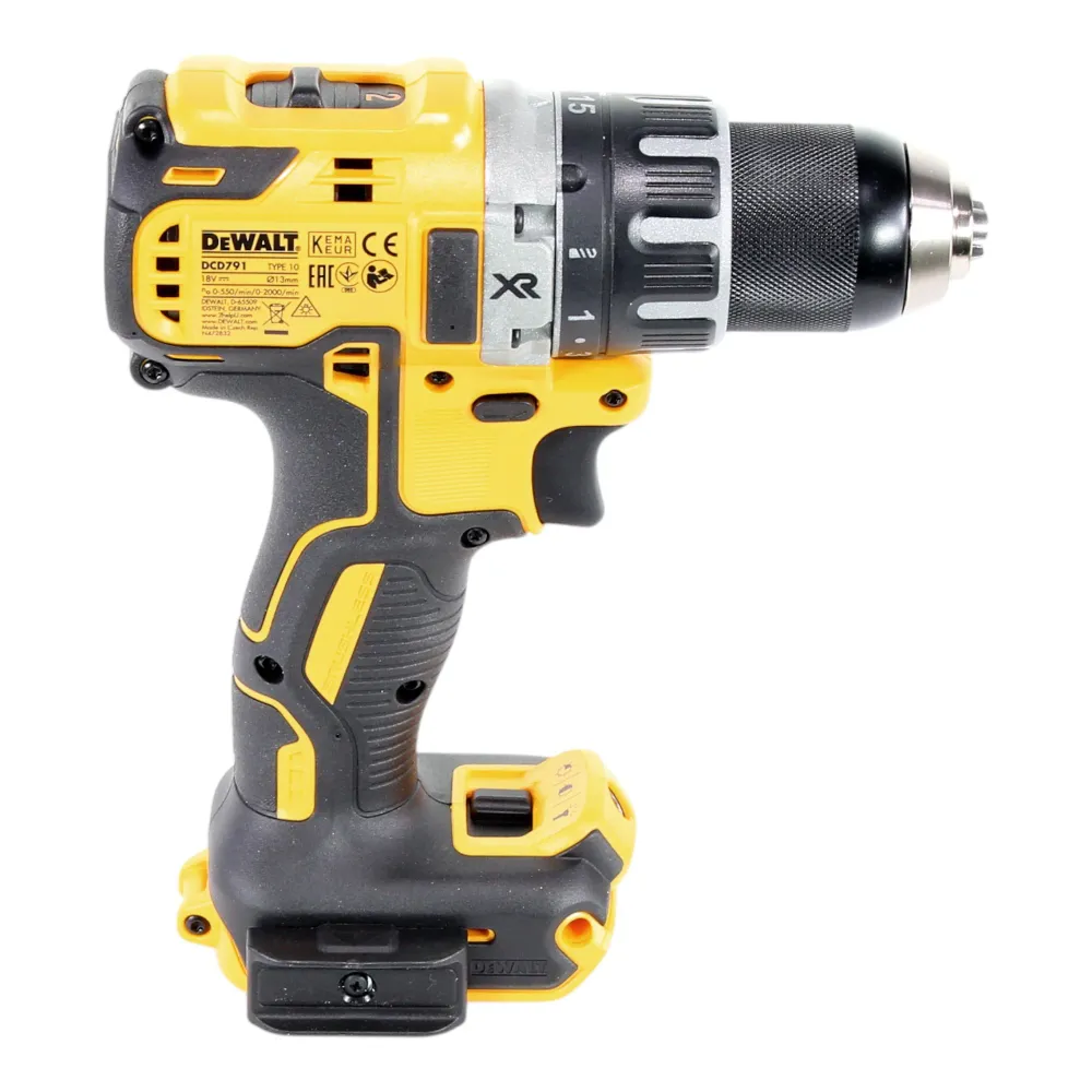 Akumulatorowa wiertarko-wkrętarka DeWalt DCD 791 E2 18 V 70 Nm bezszczotkowa + 2x akumulator Powerstack 1,7 Ah + ładowarka