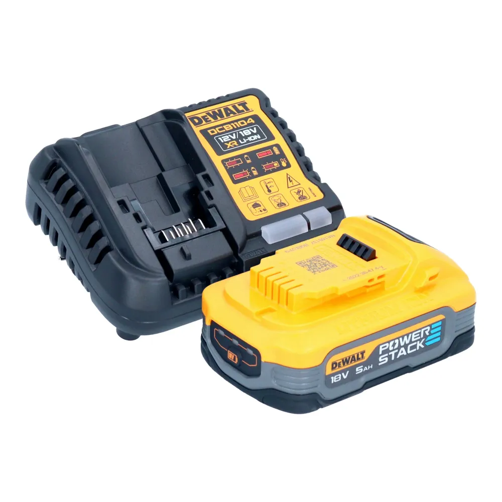 Akumulatorowa wiertarko-wkrętarka DeWalt DCD 800 H1T 18 V 90 Nm bezszczotkowa + 1x akumulator Powerstack 5,0 Ah + ładowark...