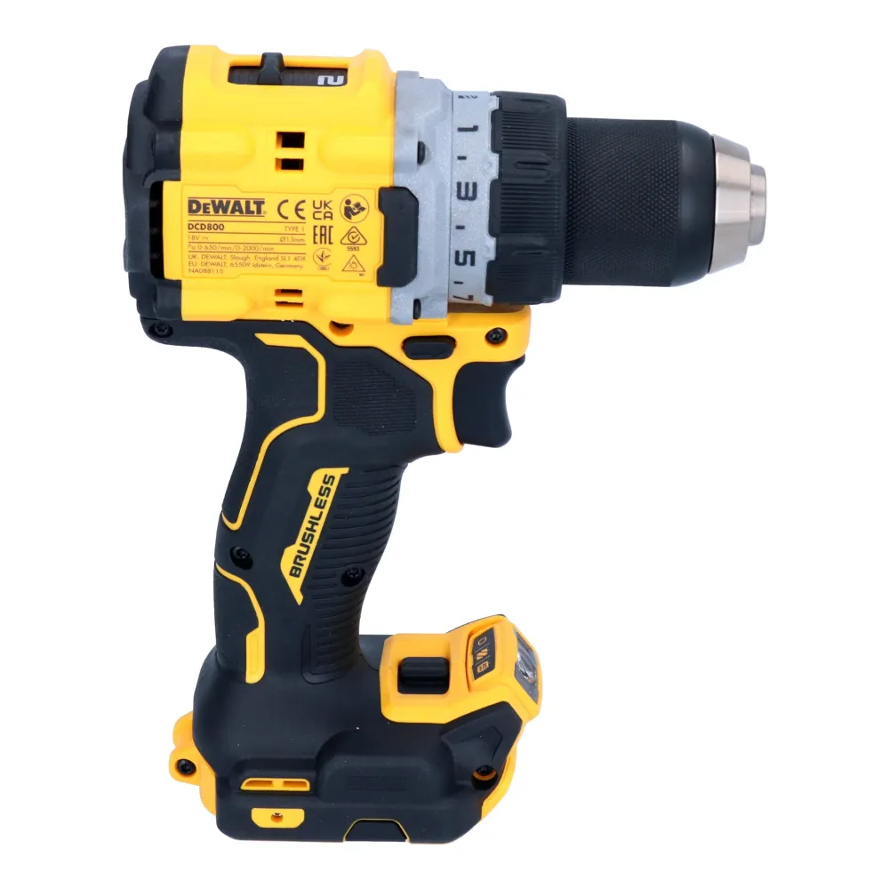 Akumulatorowa wiertarko-wkrętarka udarowa DeWalt DCD 805 D2 18 V 90 Nm bezszczotkowa + 2x akumulator 2,0 Ah + ładowarka