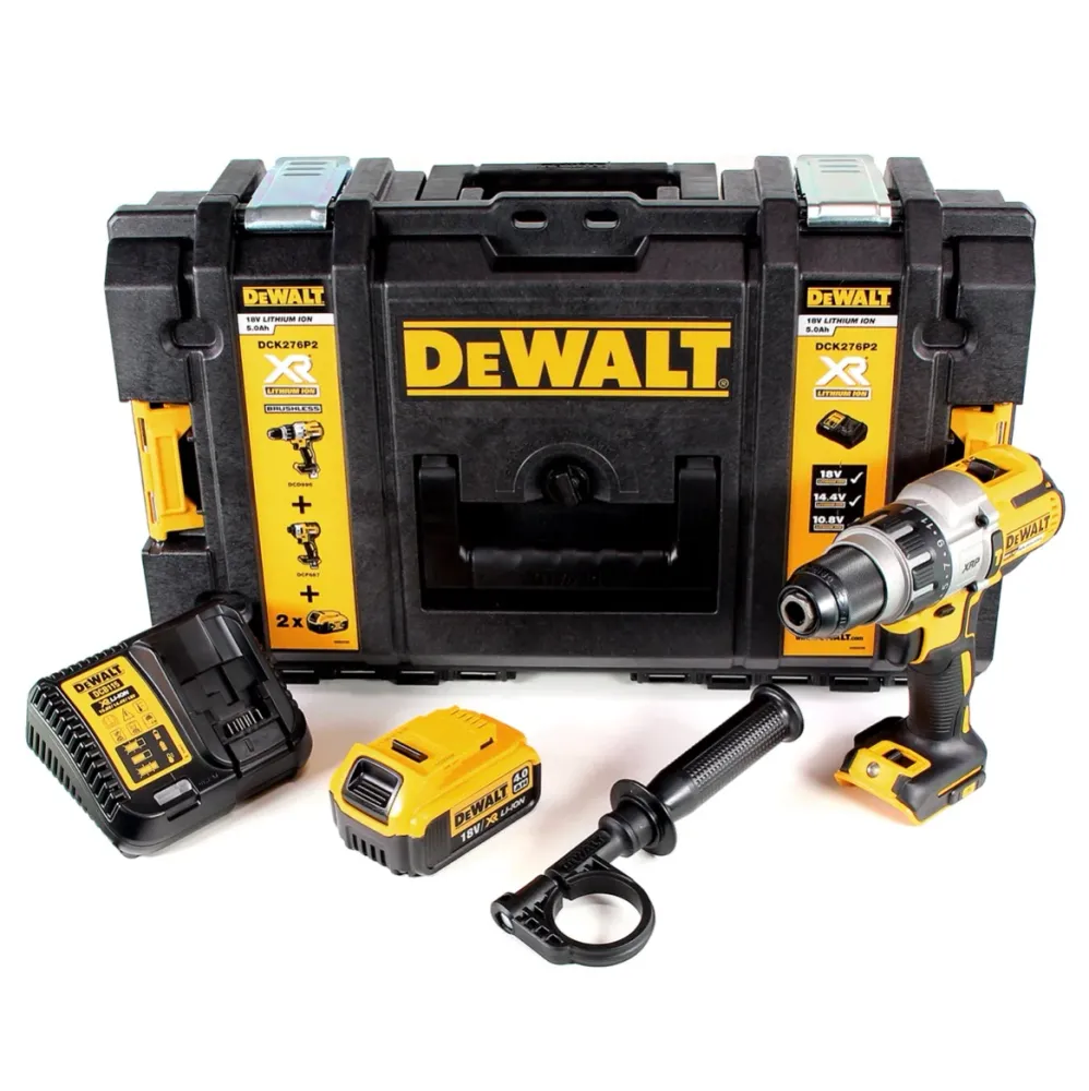 Akumulatorowa wiertarko-wkrętarka udarowa DeWalt DCD 996 M1 18V 95Nm bezszczotkowa + 1x akumulator 4.0Ah + szybka ładowark...