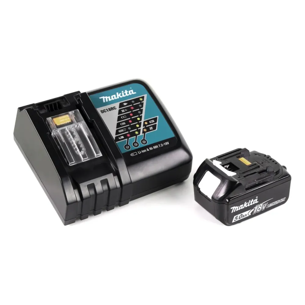 Akumulatorowa wiertarko-wkrętarka udarowa Makita DHP 485 RT1J 18 V Li-Ion w walizce Makpac + 1x akumulator 5,0 Ah + ładowarka