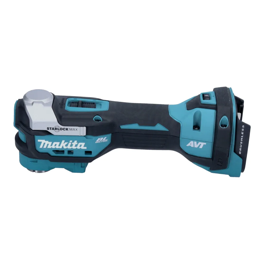 Akumulatorowe narzędzie wielofunkcyjne Makita DTM 52 ZJX2 18 V Starlock Max Brushless + 43-częściowy zestaw akcesoriów + M...