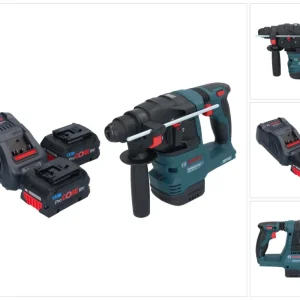 Akumulatorowy młot udarowo-obrotowy Bosch GBH 18V-22 Professional 18 V 1,9 J SDS Plus Brushless + 2x akumulator ProCORE 8,...