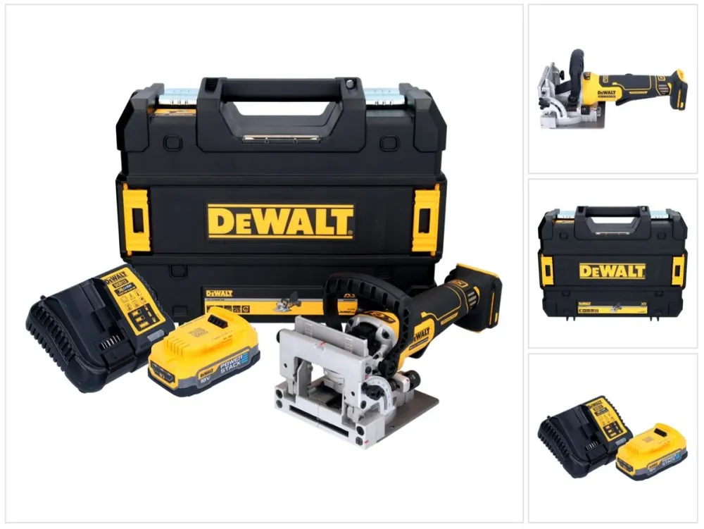 Akumulatorowy płaski frez do kołków DeWalt DCW 682 E1T 18 V 102 x 20 mm bezszczotkowy + 1x akumulator Powerstack 1,7 Ah +...
