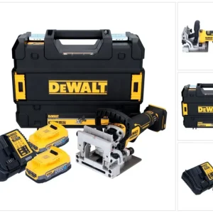 Akumulatorowy płaski frez do kołków DeWalt DCW 682 E2T 18 V 102 x 20 mm bezszczotkowy + 2x akumulator Powerstack 1,7 Ah +...