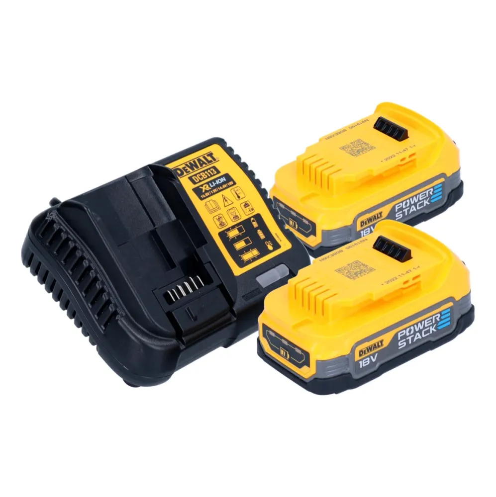Akumulatorowy płaski frez do kołków DeWalt DCW 682 E2T 18 V 102 x 20 mm bezszczotkowy + 2x akumulator Powerstack 1,7 Ah +...