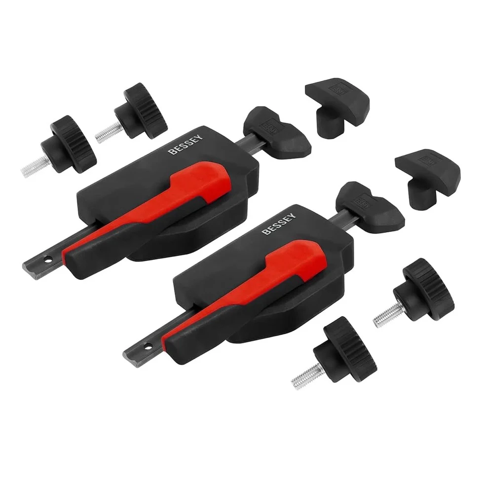 Bessey WNS-SET-MFT Zacisk poziomy do stołów wielofunkcyjnych Sił mocowania przy średnicy otworu 20 mm i grubości płyty min...