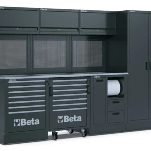 Beta Meble modułowe do warsztatu RSC50 F 3155x690x2000mm ciemnoszare z modułem serwisowym