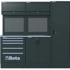 Beta Stacja robocza modułowa RSC50 D 2095x690x2000mm 5 szuflad szara
