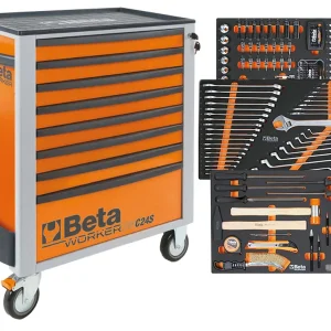 Beta szafka narzędziowa BW 2400S pomarańczowa 8 szuflad 394 narzędzia 800kg
