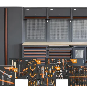 Beta Utensili C45PRO 2.0 modułowe meble warsztatowe 2955x645x2000mm szare