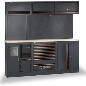 Beta utensili meble warsztatowe modułowe C45PRO 2.0 AW 2040x645x2000mm szare