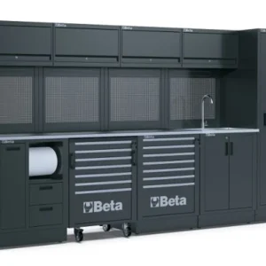 Beta Utensili meble warsztatowe modułowe RSC50 3590x690x2000mm szare ze zlewem