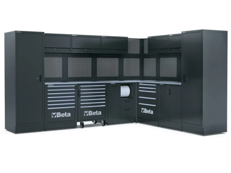Beta Utensili modułowe meble warsztatowe RSC50 kątowe 3530x2785x2000 mm szare