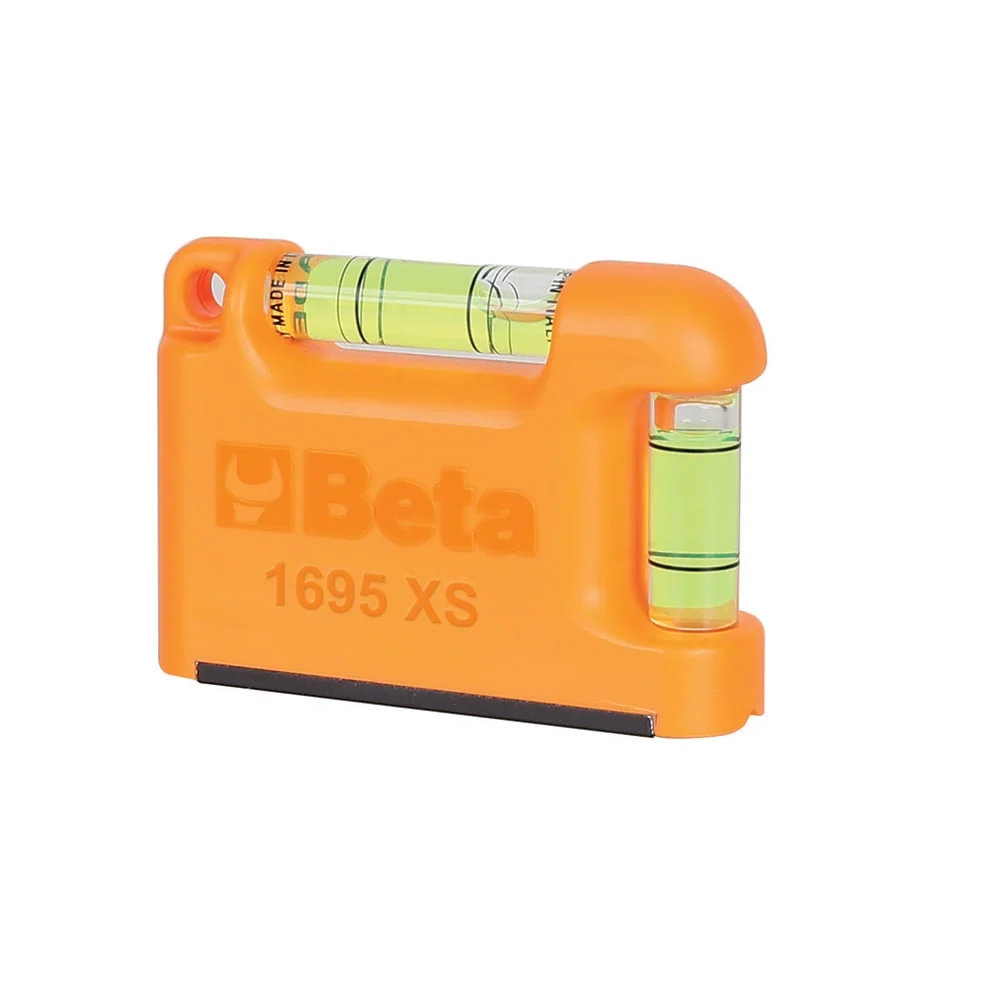 Poziomica kieszonkowa z 2 libellami 70x48,5x20mm z magnetyczną podstawą BETA UTENSILI